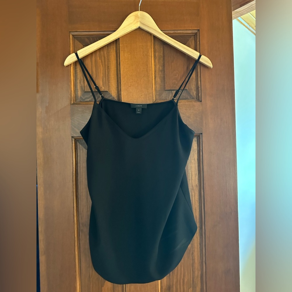 J Crew Silk Camisole Size 0 Black